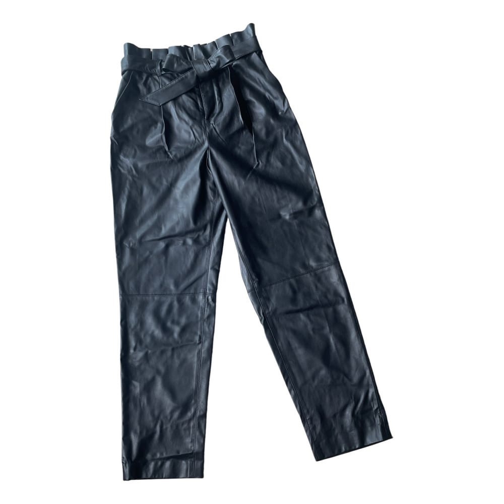 Alice + Olivia Size 2 100% lamb Leather Paperbag Pants